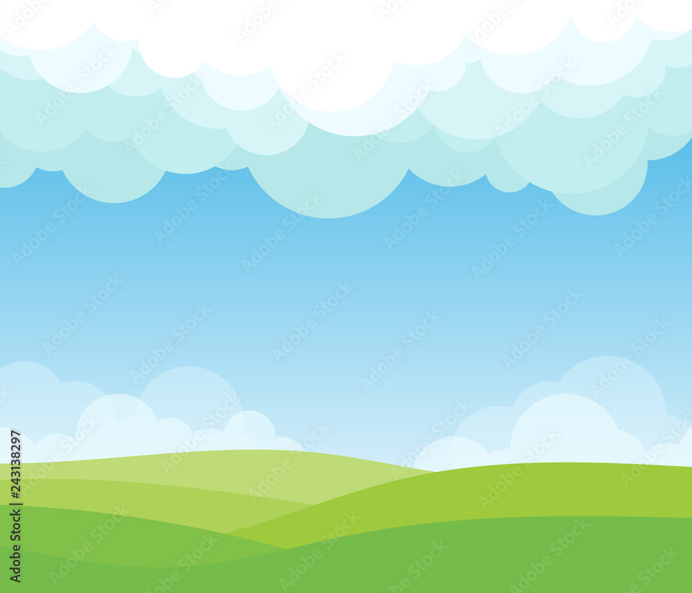 Cloud landscape background with blue sky