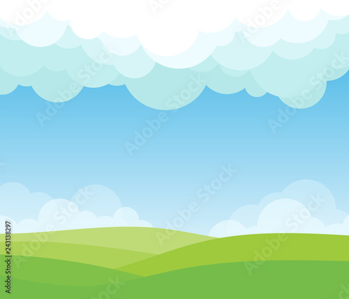 Cloud landscape background with blue sky