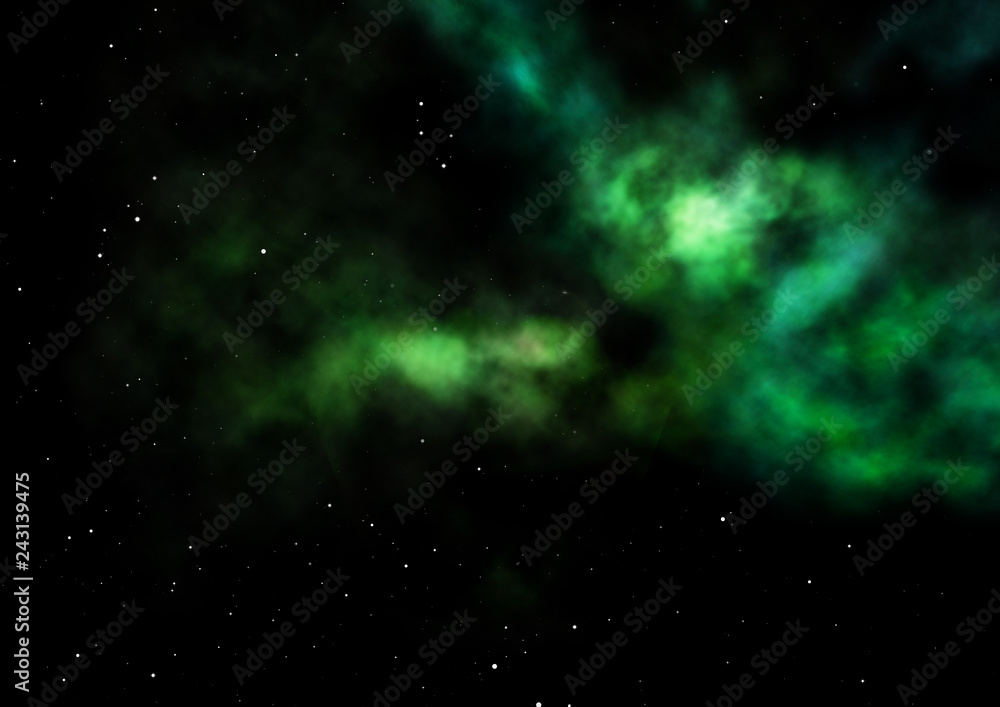 Small part of an infinite star field. 3D rendering