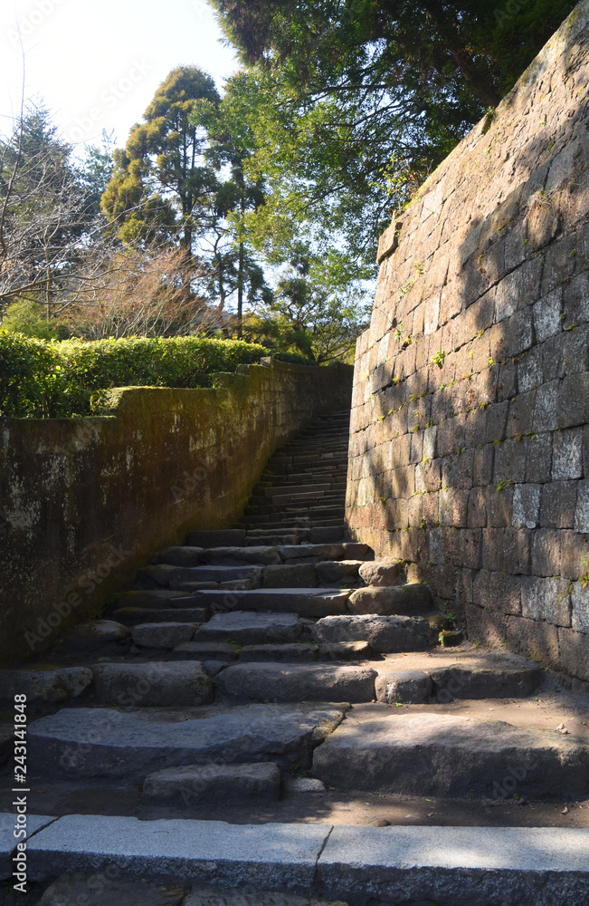 仙巌園の石階段