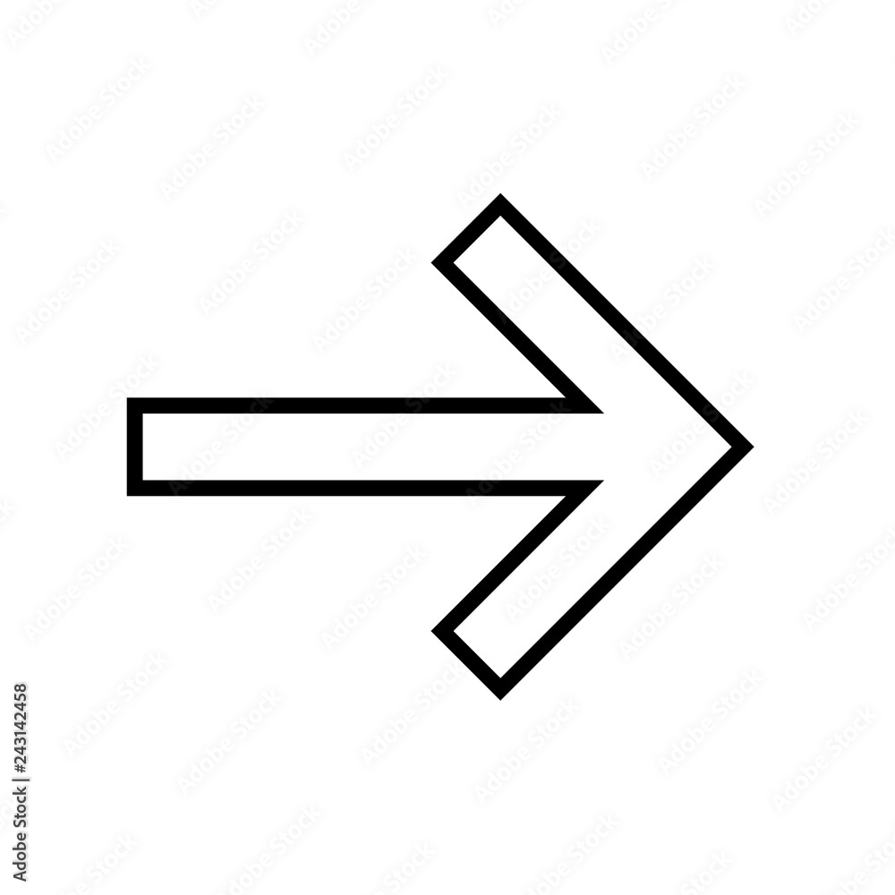 Arrows Line Vector Icon on white background Arrows Line Vector Icon on white background