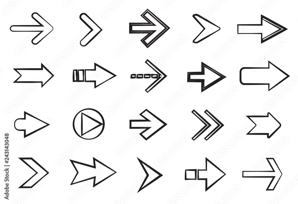 set of arrow icons set of arrow icons