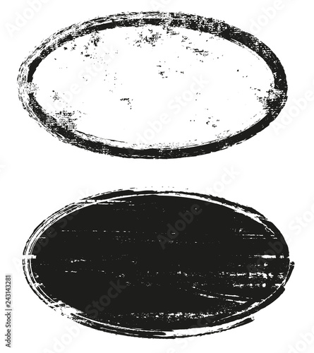 Grunge oval stamps 