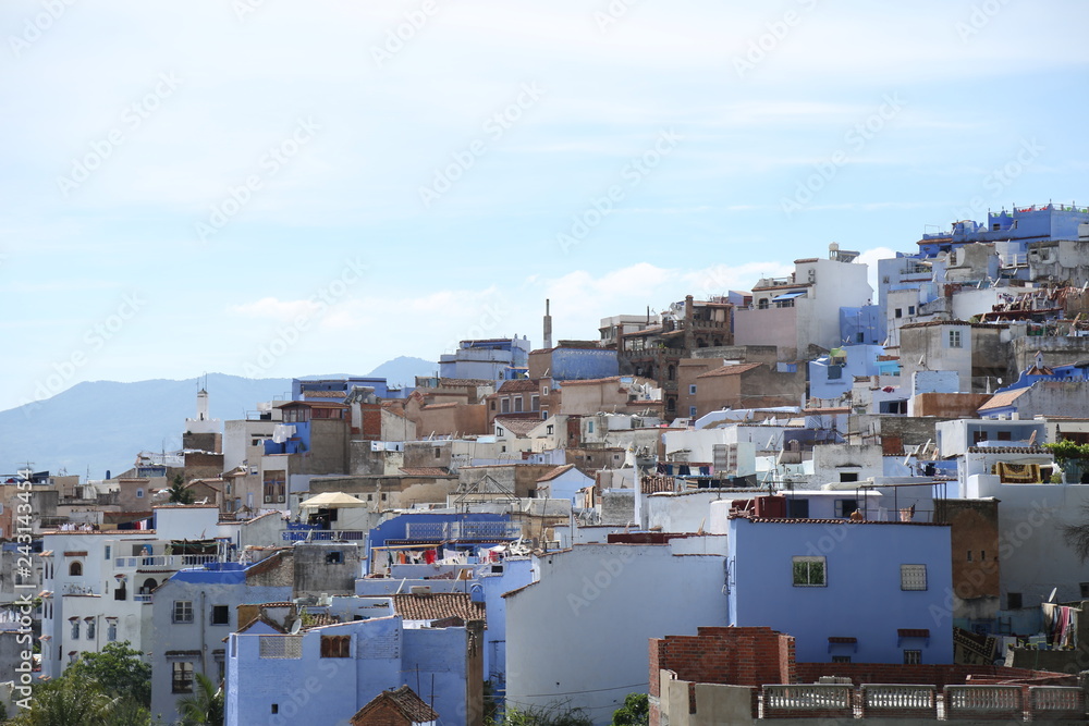 A magnificent view of Chefchaouen town in northern Morocco.