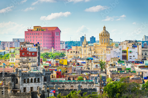 Photography Havana, Cuba downtown skyline.