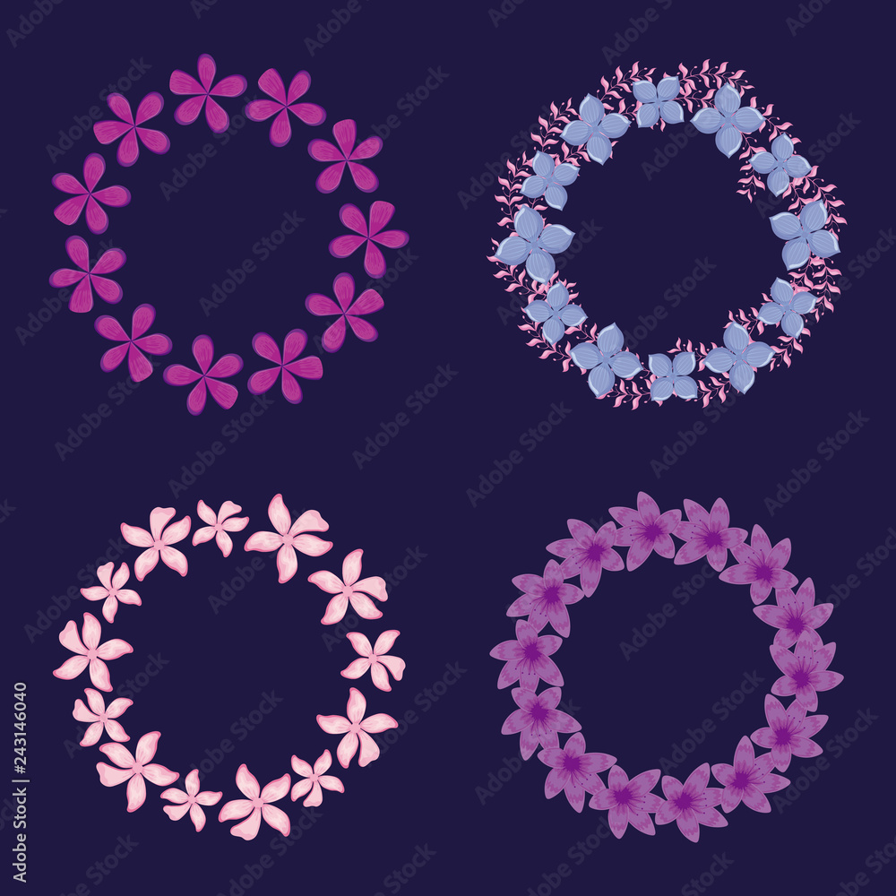 circular floral decorations frames circular floral decorations frames