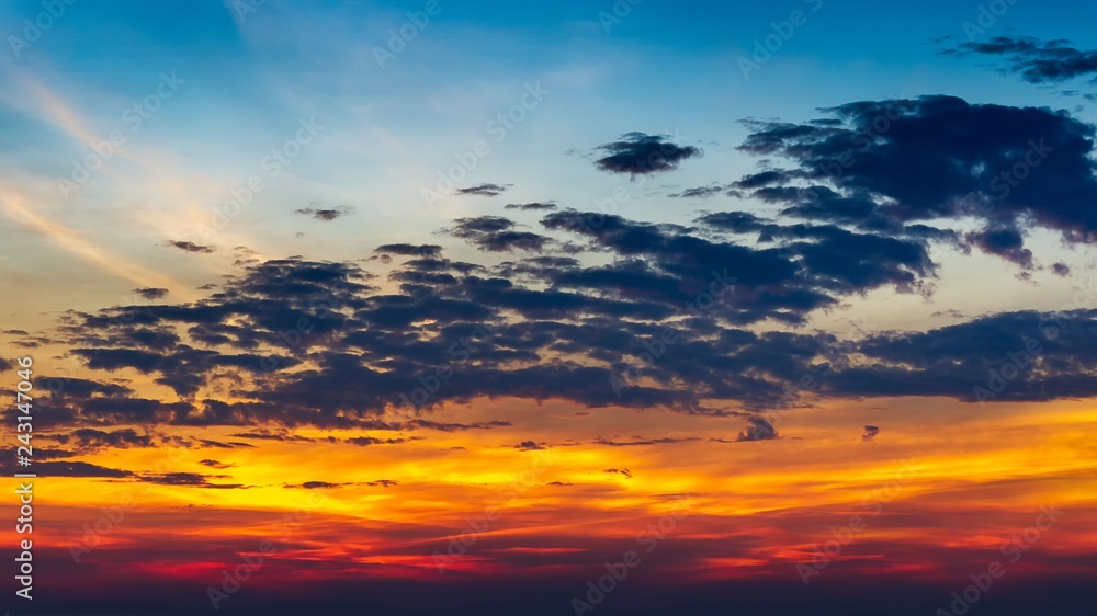 Cloudy sky twilight nature background