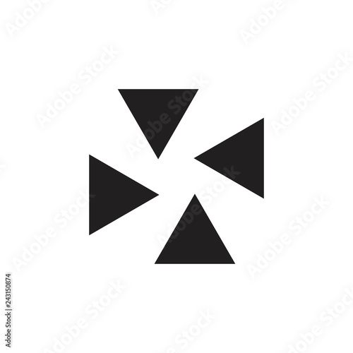 Free Download square triangle rotation simple geometric logo - GFXLoad