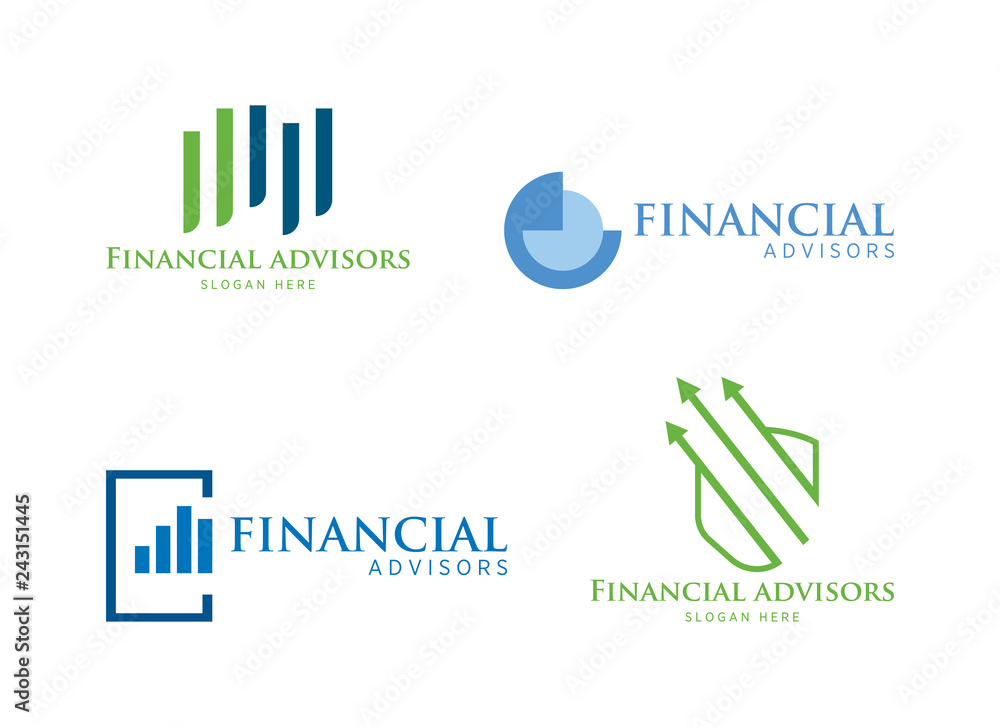 Financial Accounting and business Logo template. Vector illustration eps 10.