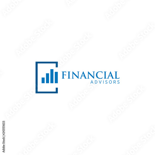 Financial Accounting and business Logo template. Vector illustration eps 10.