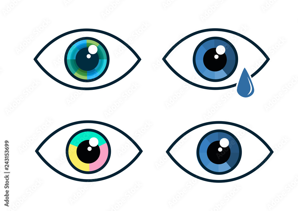 Eye icon - eye symbol. flat eye sign vector Eye icon - eye symbol. flat eye sign vector