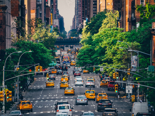 Fototapete Road traffic in New York