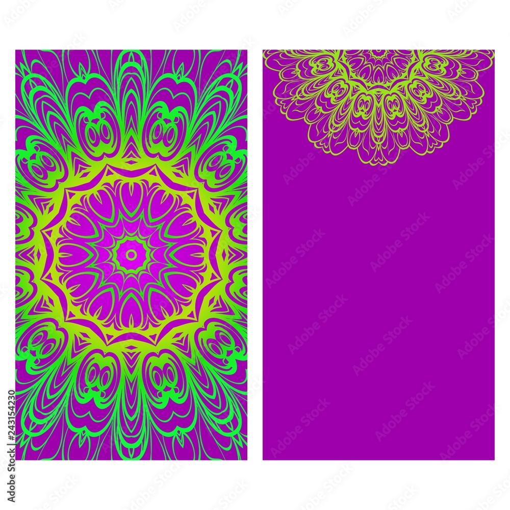 Vector Mandala Pattern. Template for Flyer or Invitation Card Design Vector Mandala Pattern. Template for Flyer or Invitation Card Design