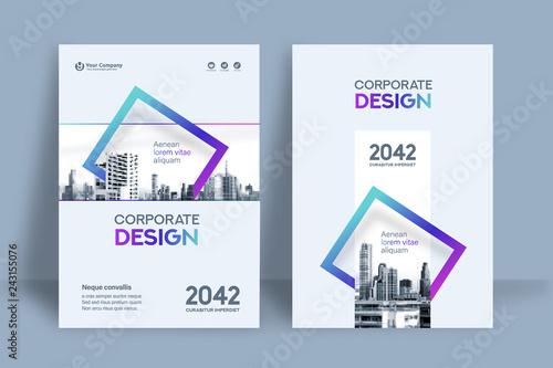 City Background Business Book Cover Design Template