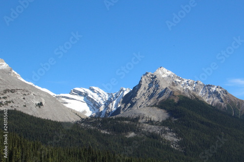 Peaks By Maligne Lake  Jasper National Park  Alberta