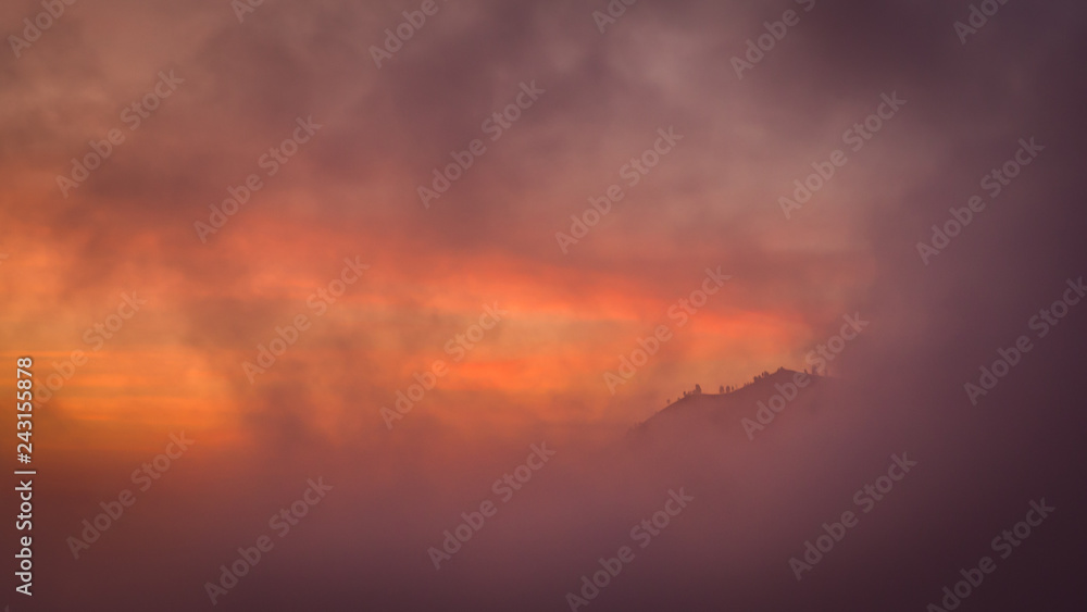 Fototapeta premium View through the clouds to the mountains