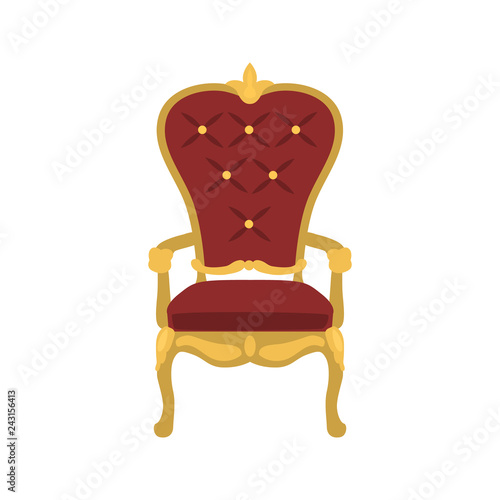 middle ages time throne color flat icon