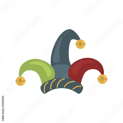 middle ages time jester color flat icon