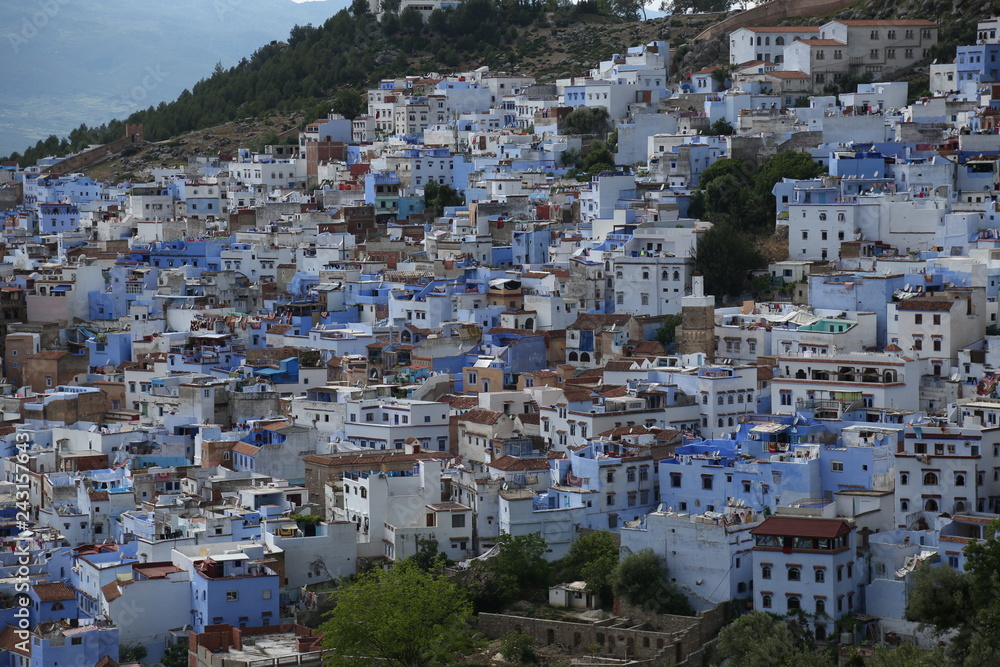 A magnificent view of Chefchaouen town in northern Morocco.
