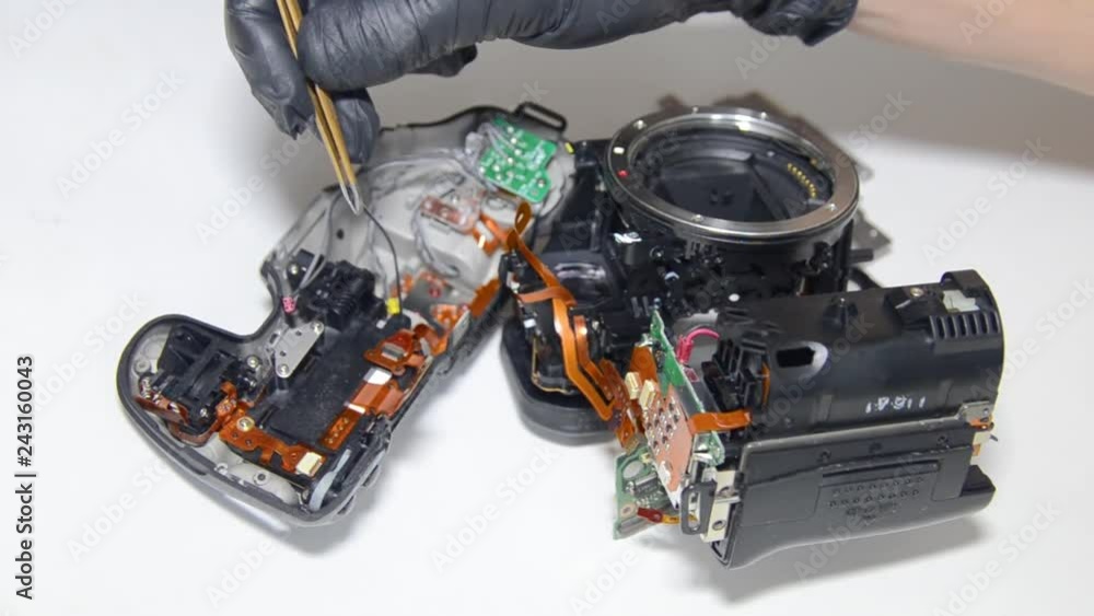 camera repair, disassembled camera. camera repair, disassembled camera.