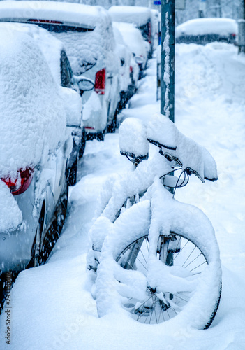 bike in winter