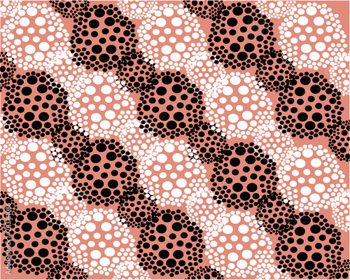 white orange black large and small balls weightless patterns