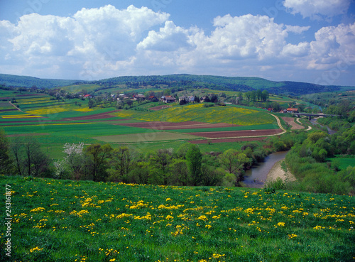Fototapeta Naklejka Na Ścianę i Meble -  Wiar River, Pogorze Przemyskie, Poland