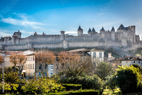 фотографія The castle of Carcassonne in France
