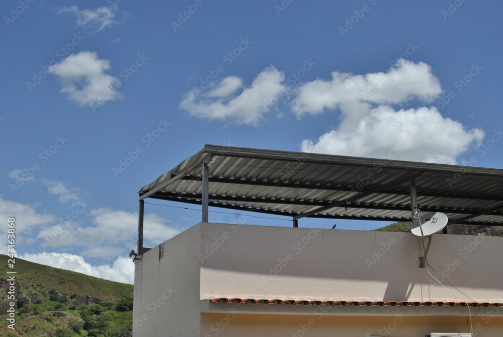 solar panels on the roof