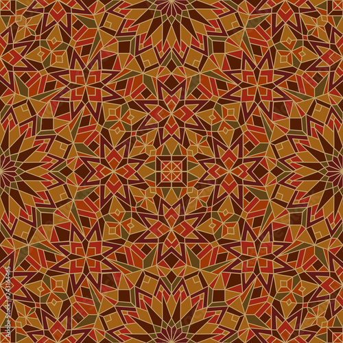 Morrocan seamless mosaic pattern. Arabic abstract background