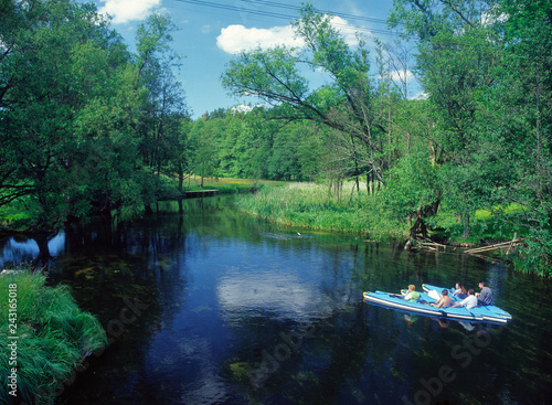 Kayaking, Krutynia river, Masuria, Poland - June, 2004 photo