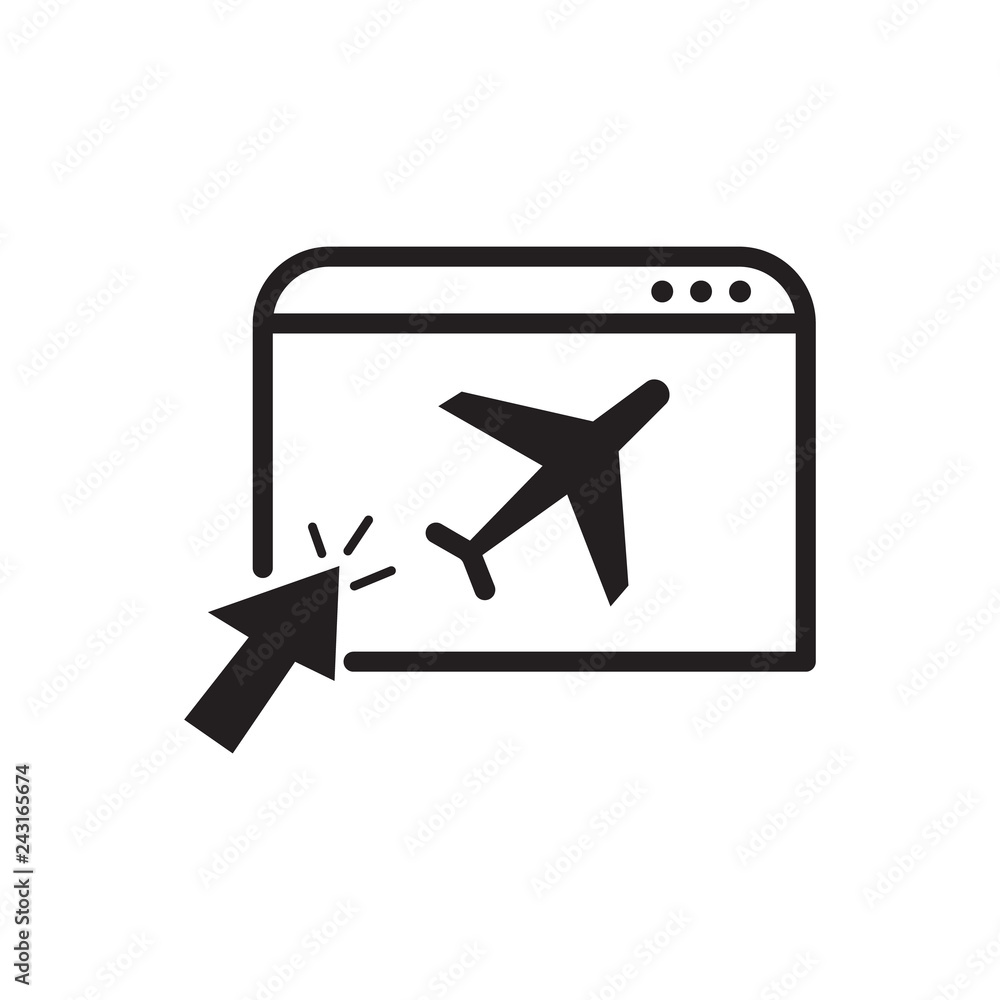 plane ticket search outline icon. vector design illustration plane ticket search outline icon. vector design illustration