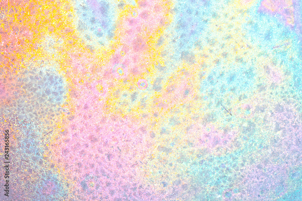 Abstract pastel rainbow iridescent pearlescent texture background