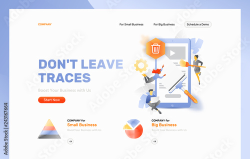 Don't Leave Traces Web Page Header