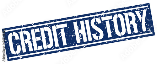 credit history square grunge stamp