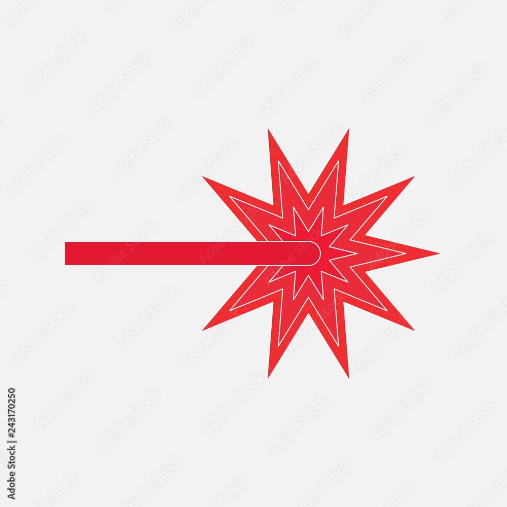 icon red laser beam icon red laser beam