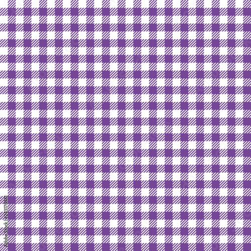Tablecloth for classic violet checkered kitchen or picnic table,seamless,pattern.Vector illustrator.