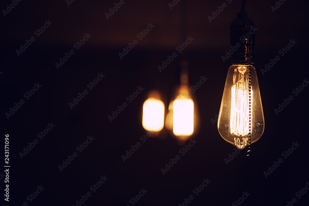 Lamps with tungsten filament. Edison's light bulb. Filament filament in vintage lamps. Retro design of light bulbs. Lamps with tungsten filament. Edison's light bulb. Filament filament in vintage lamps. Retro design of light bulbs.