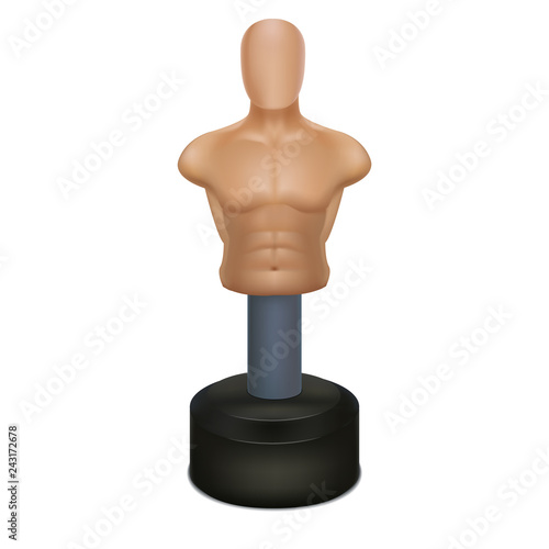 Realistic 3d Detailed Punching Bag Man. Vector