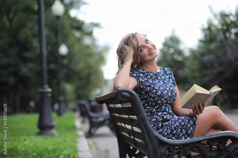 Beautiful girl in the summer park Beautiful girl in the summer park