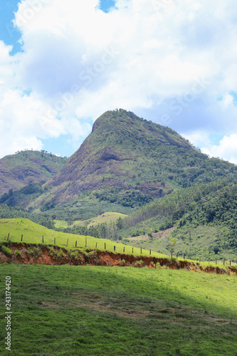 Mountains of the interior of Minas Gerais  municipality of Carangola  near the Capara   National Park   Brazil.