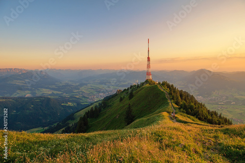 Sonnenuntergang am Grünten, Allgäu