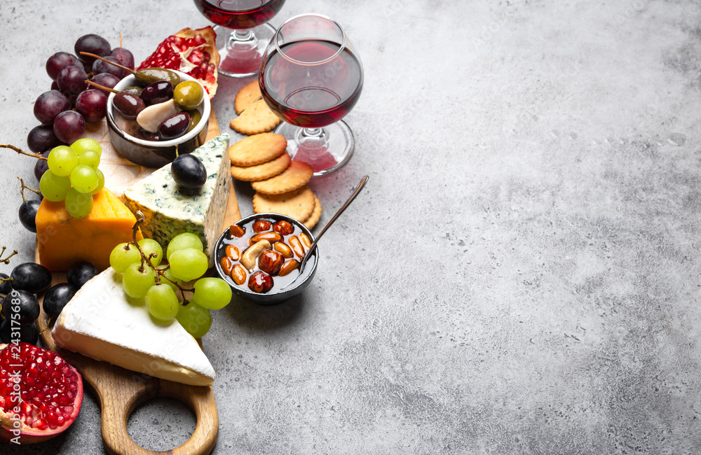 Selection of cheese and appetizers Selection of cheese and appetizers