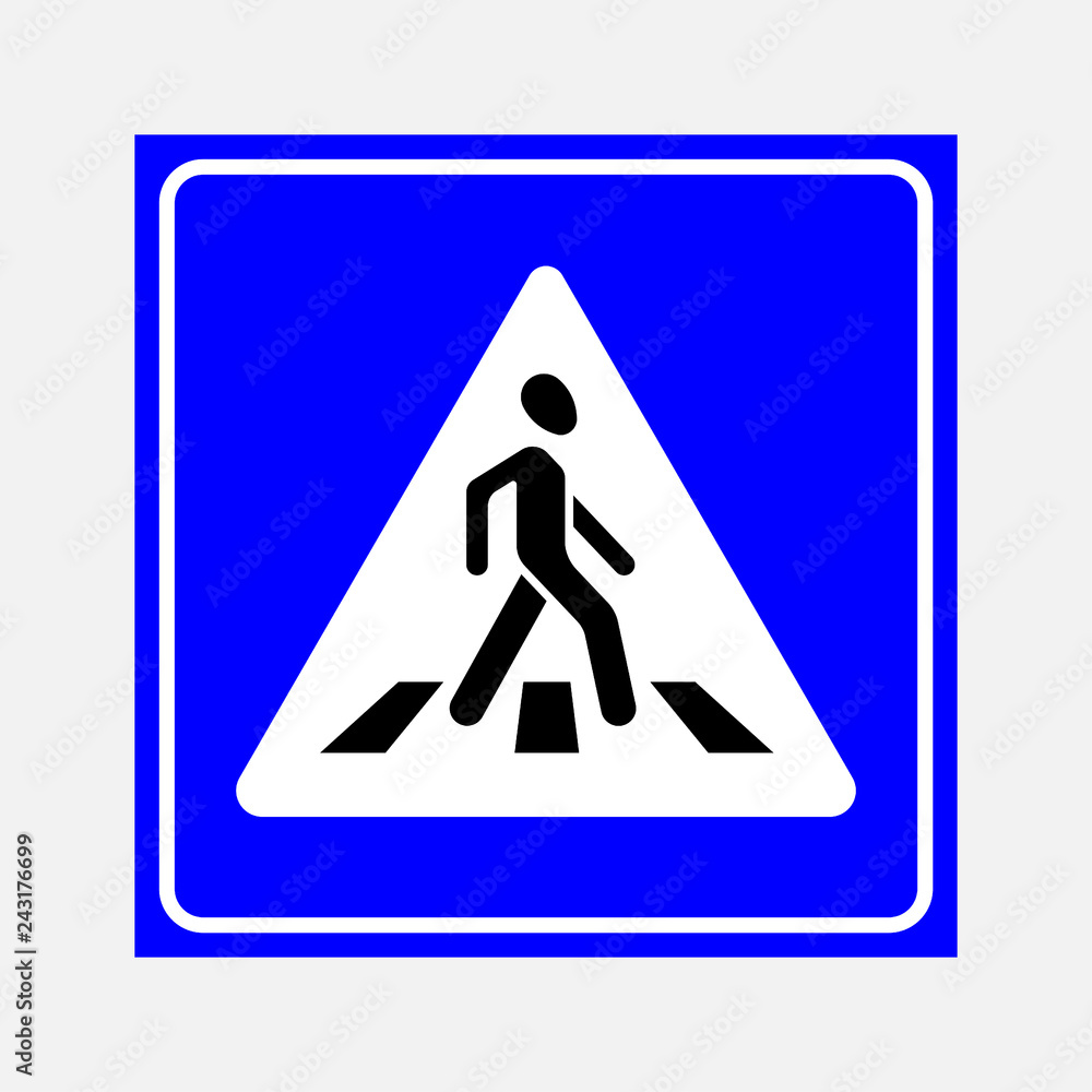 road sign the crosswalk, walking man road sign the crosswalk, walking man
