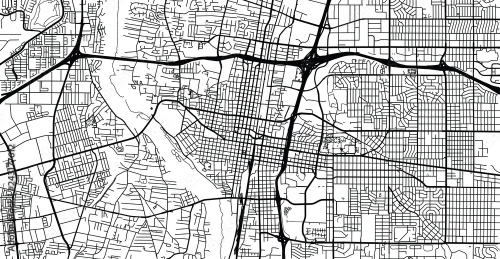 Urban vector city map of Albuquerque, New Mexico, United States of America