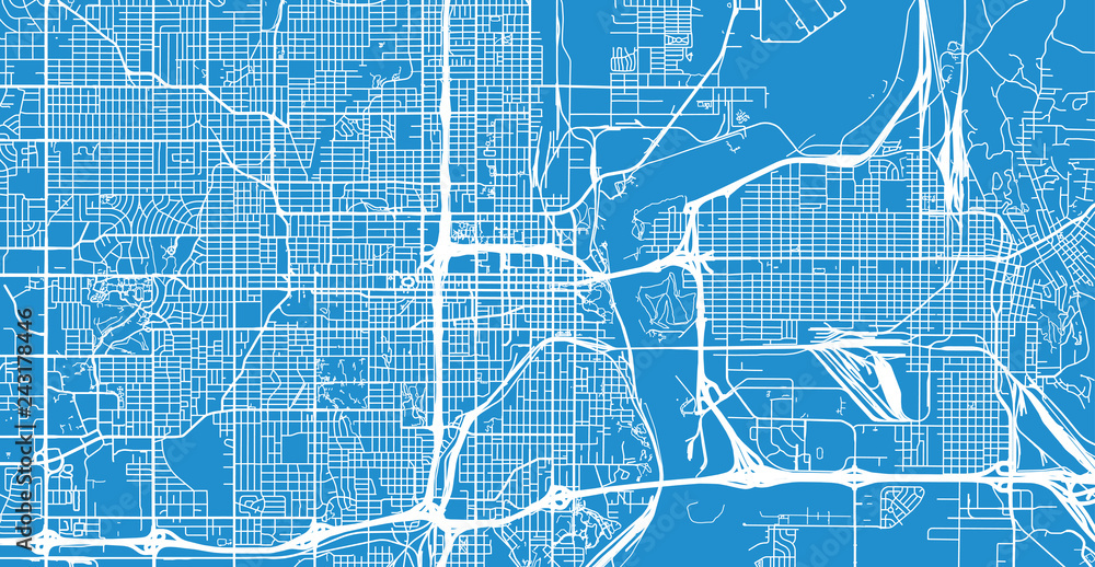 Urban vector city map of Omaha, Nebraska, United States of America Urban vector city map of Omaha, Nebraska, United States of America
