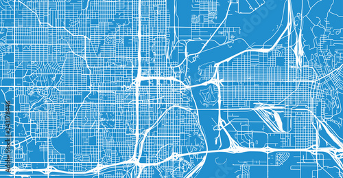 Urban vector city map of Omaha, Nebraska, United States of America