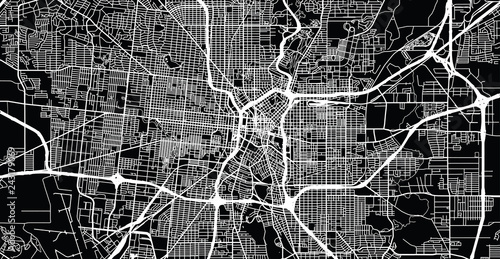 Urban vector city map of San Antonio, Texas, United States of America