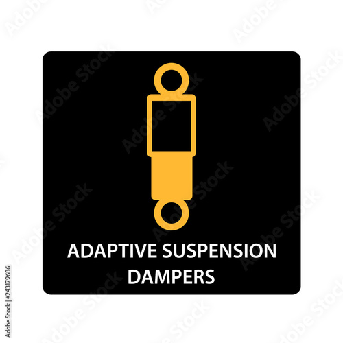 warning dashboard car icon, adaptive suspension dampers