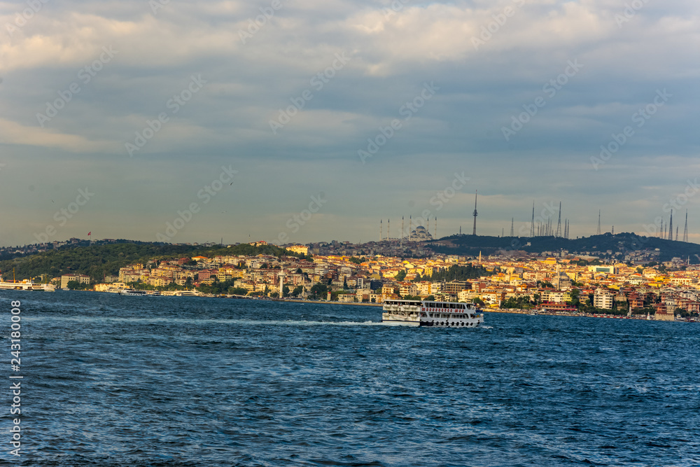The view to the Camlica hill in Istanbul